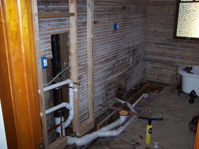 Bathroom during renovation