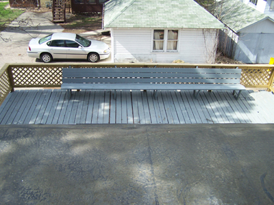 Treated Deck Over Garage Before