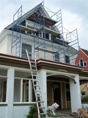 Gable During Restoration