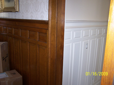 Custom matching wainscoting