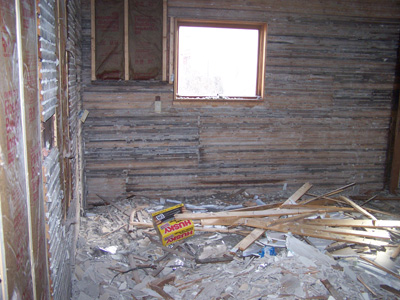 Kitchen after demolition