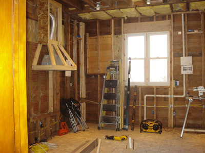 Kitchen during renovation