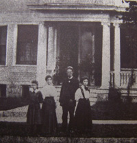 Porter Family in front of the 101 E. Pleasant Street Home